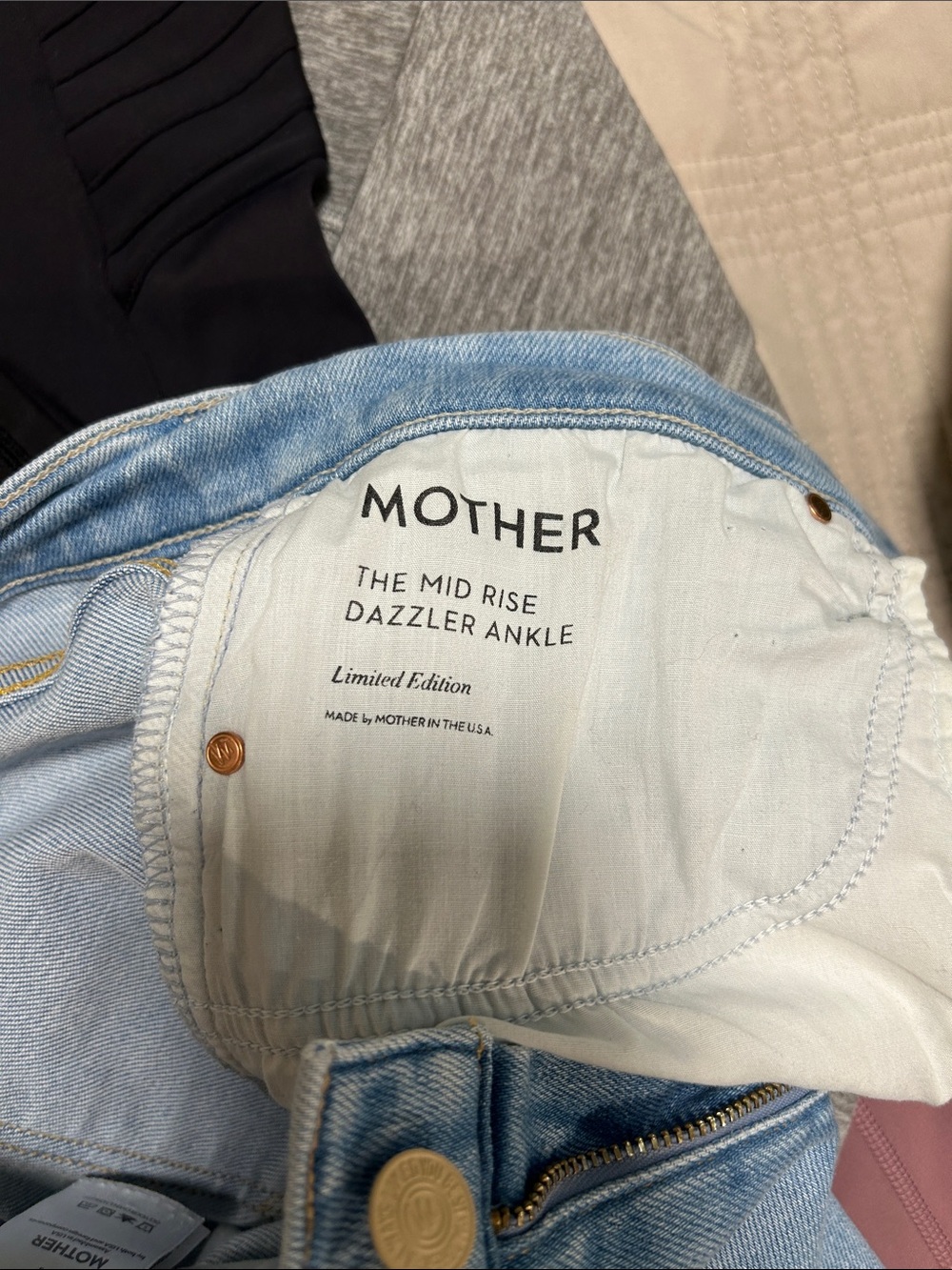 MOTHER Light Blue Straight Leg Jeans - Picture 2 of 4